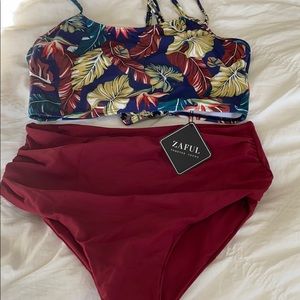 Two piece zaful bathing suit.